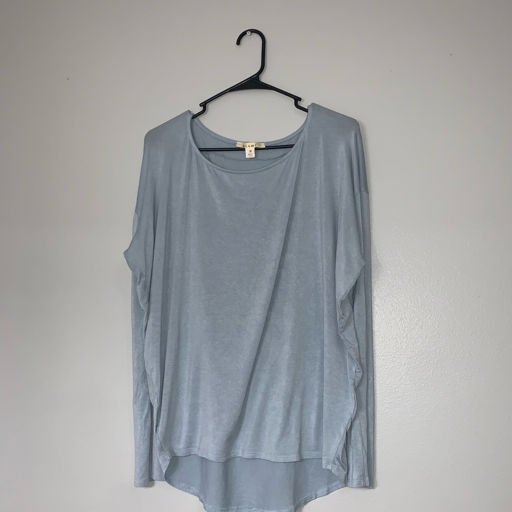 Blue loose-fitting top